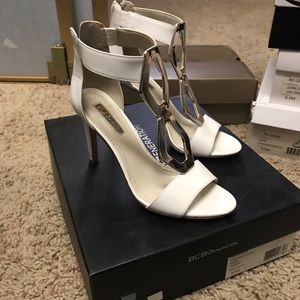 BGBG white heels